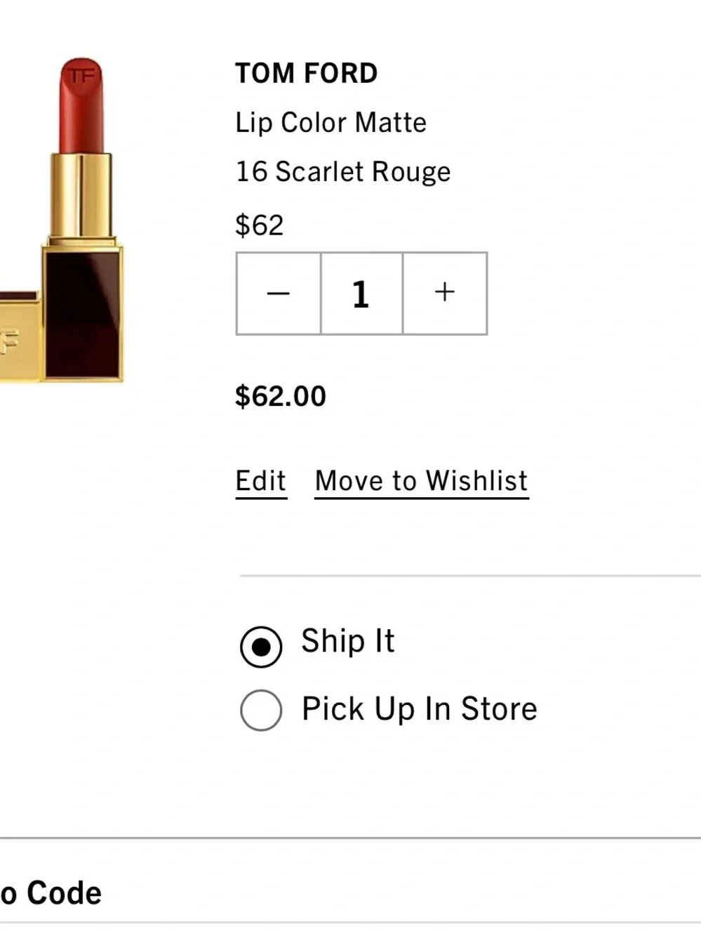 Tom Ford Lip Color Matte 16 Scarlet Rouge